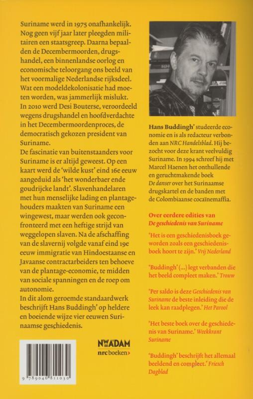 De geschiedenis van Suriname achterkant