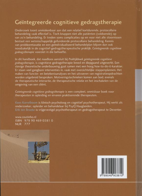 Geintegreerde cognitieve gedragstherapie achterkant