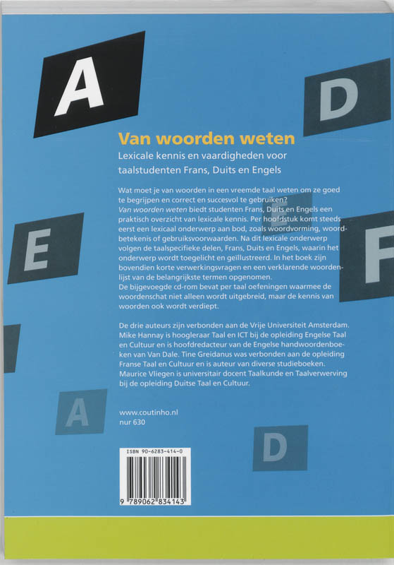 Van Woorden Weten + Cd-Rom achterkant
