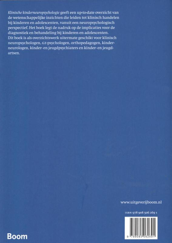 Klinische kinderneuropsychologie achterkant