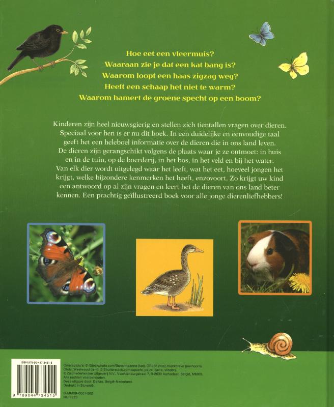 Zo leven de dieren om ons heen achterkant