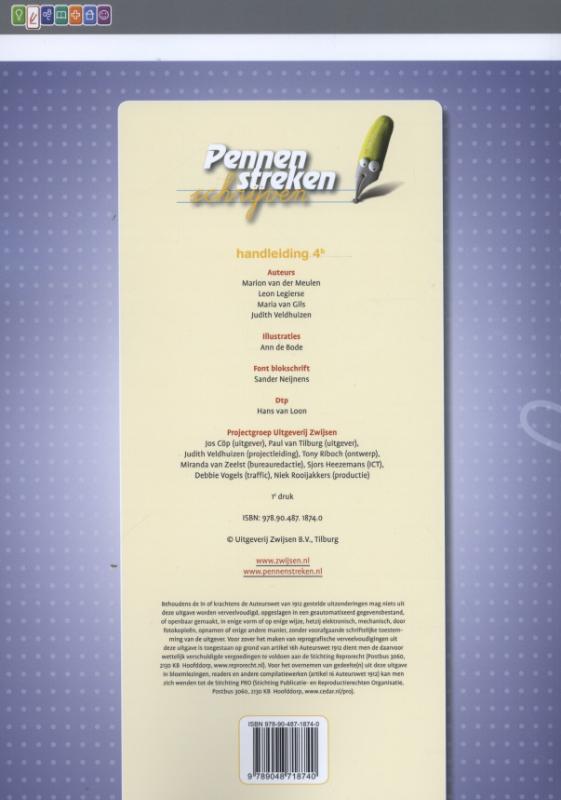 Pennenstreken Schrijven 2014 handleiding 4b achterkant