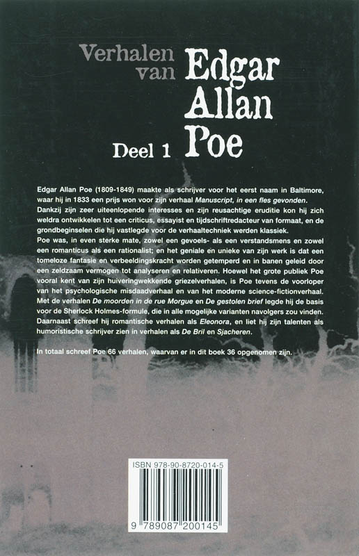 Alle verhalen van Edgar Allan Poe / 1 / druk Heruitgave achterkant