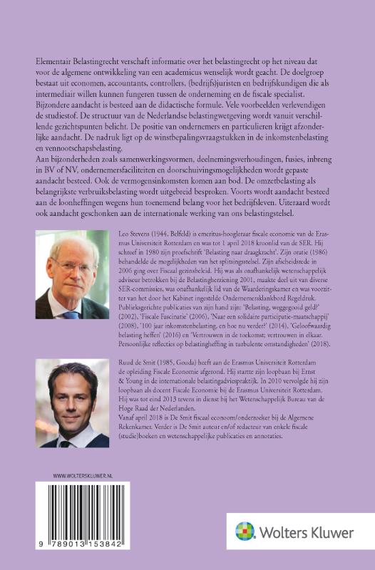 Elementair Belastingrecht (theorieboek) 2019/2020 achterkant