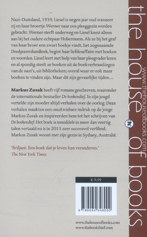 De boekendief achterkant