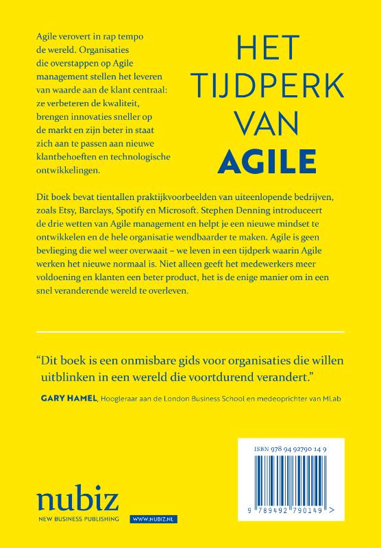 Het tijdperk van Agile achterkant