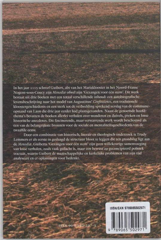 Guibert van Nogents Monodiae / Middeleeuwse studies en bronnen / 60 achterkant