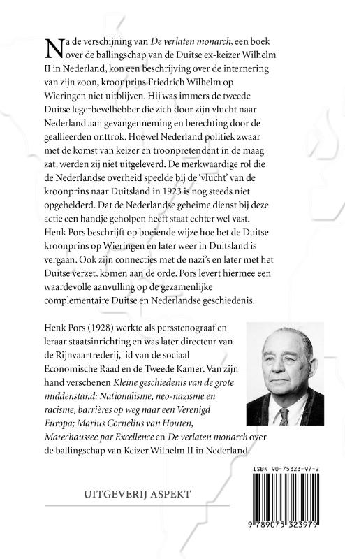 De prins van Wieringen achterkant