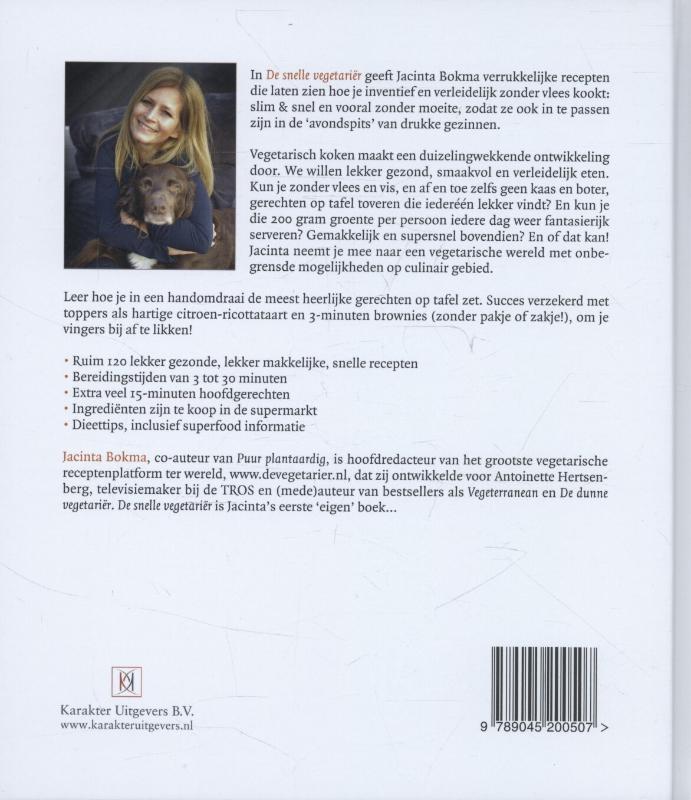De snelle vegetarier achterkant