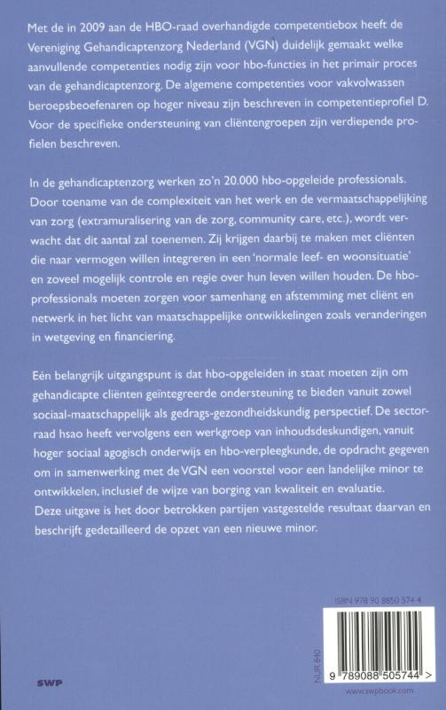 Landelijke minor gehandicaptenzorg achterkant