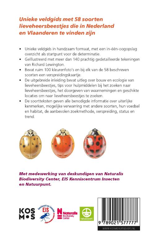Veldgids lieveheersbeestjes voor Nederland en Vlaanderen achterkant