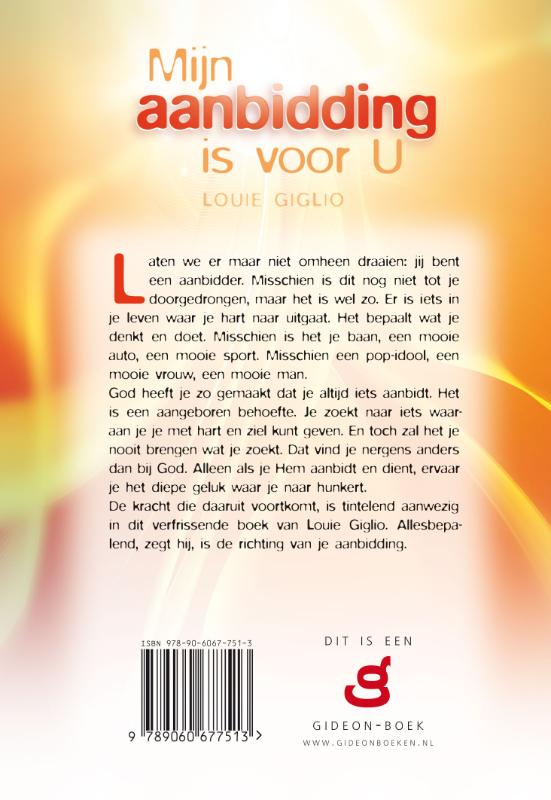 Mijn aanbidding is voor U achterkant