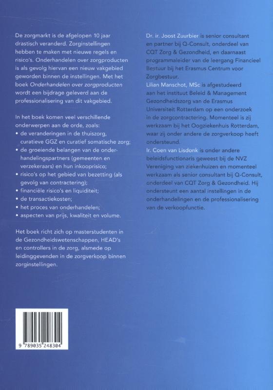 Onderhandelen over zorgproducten achterkant