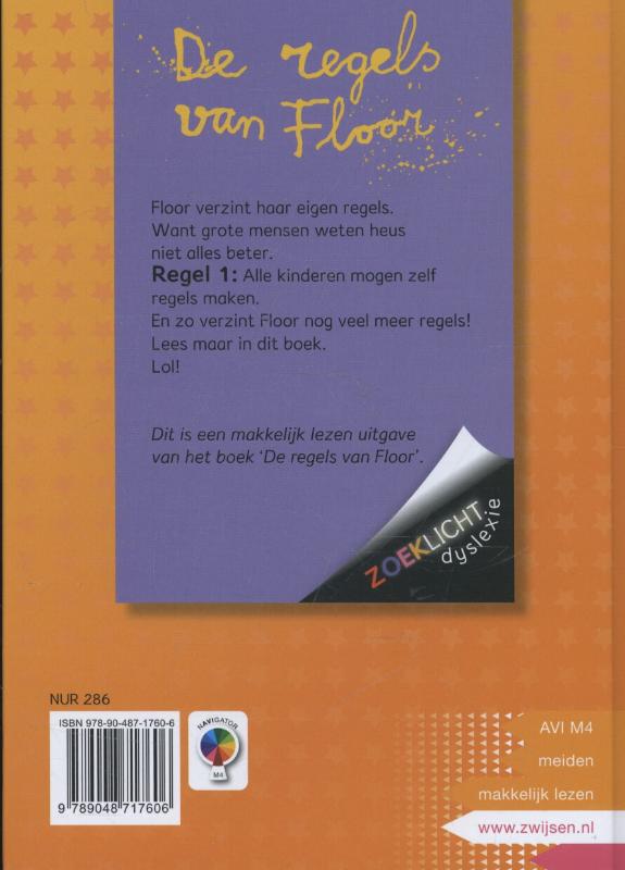 De regels van Floor / Zoeklicht dyslexie achterkant