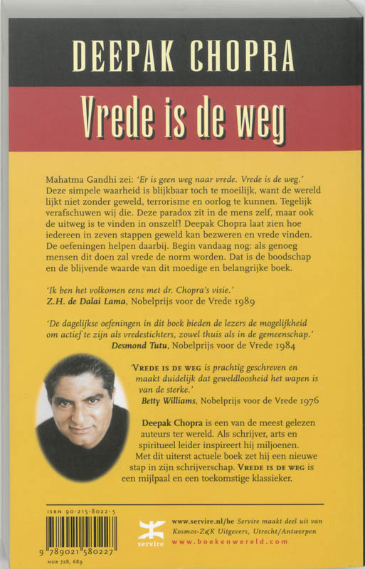 Vrede Is De Weg achterkant