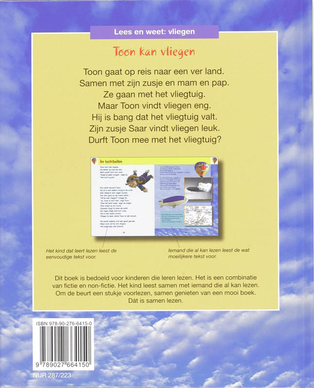 Toon kan vliegen achterkant