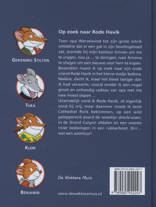 Op zoek naar Rode Havik / Geronimo Stilton achterkant