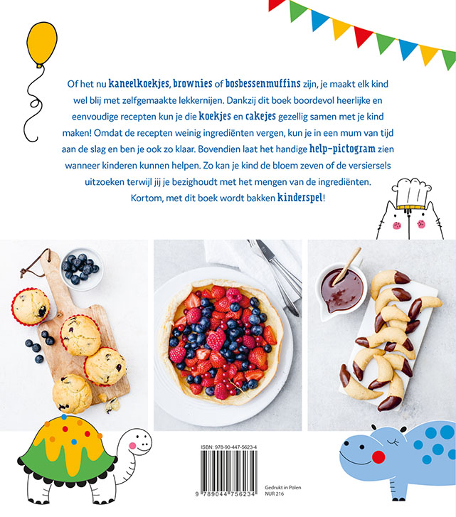 Bakpret met kinderen achterkant