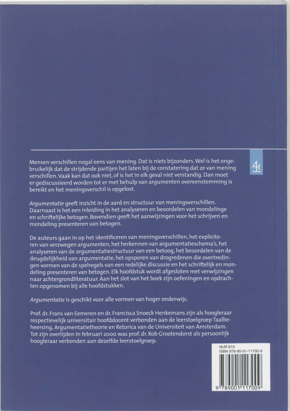 Argumentatie achterkant