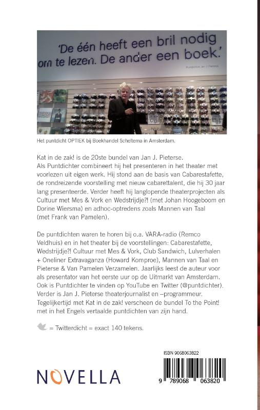 Jan J. Pieterse | Kat in de zak - Puntdichten en andere voorleesteksten - light verse en plezierdichten achterkant