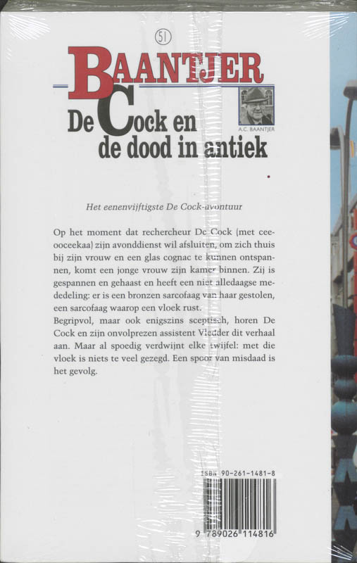 De Cock en de dood in antiek / Baantjer / 51 achterkant