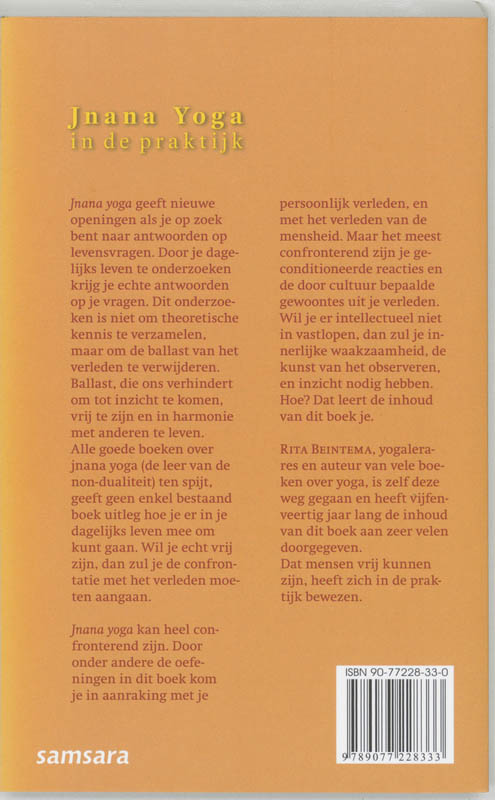 Jnana yoga in de praktijk achterkant