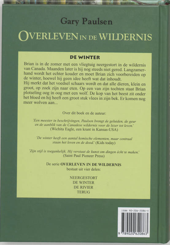 De winter / Overleven in de wildernis achterkant