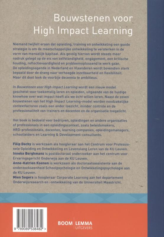 Bouwstenen voor high impact learning achterkant