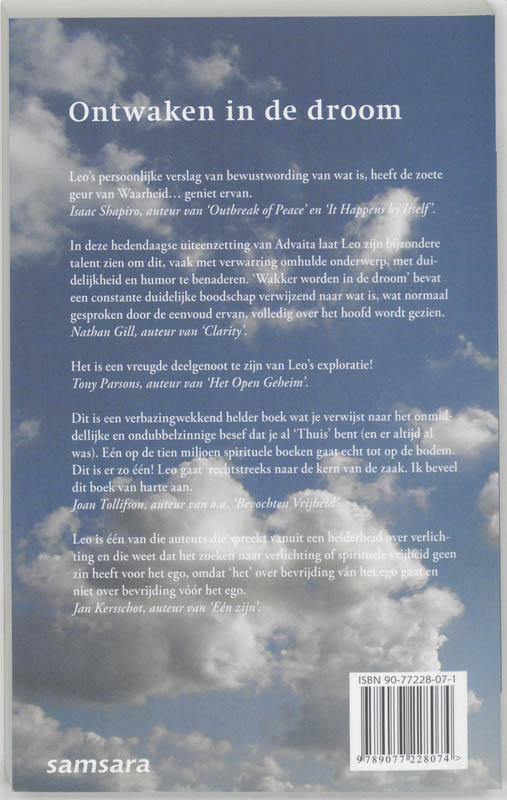 Ontwaken in de Droom achterkant