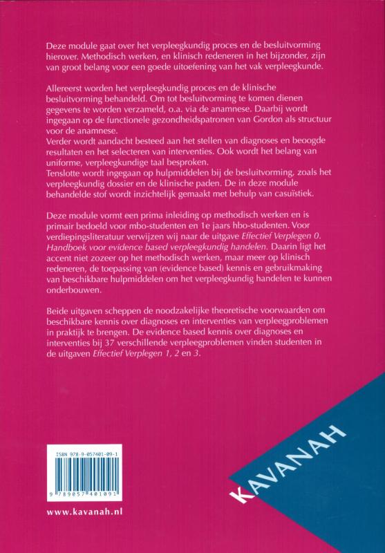 Verpleegkunde modulair 43 -   Verpleegkundige besluitvorming achterkant