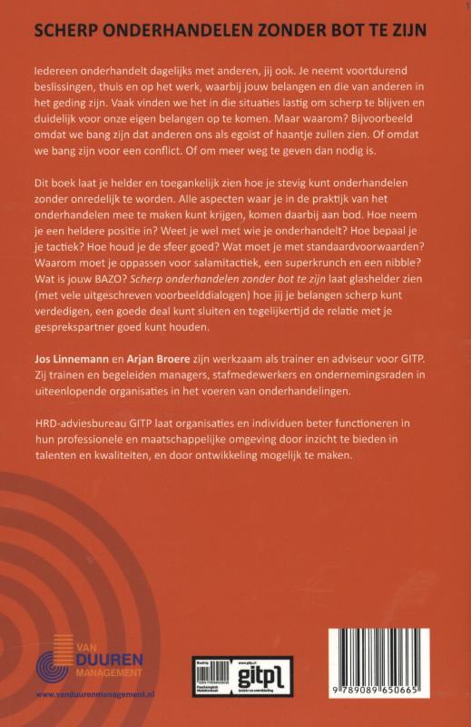 Scherp onderhandelen zonder bot te zijn achterkant