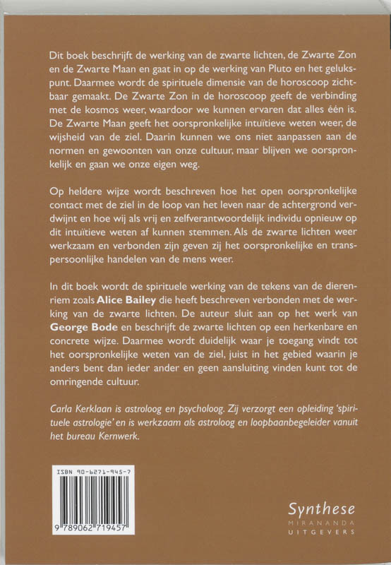 Spirituele astrologie achterkant