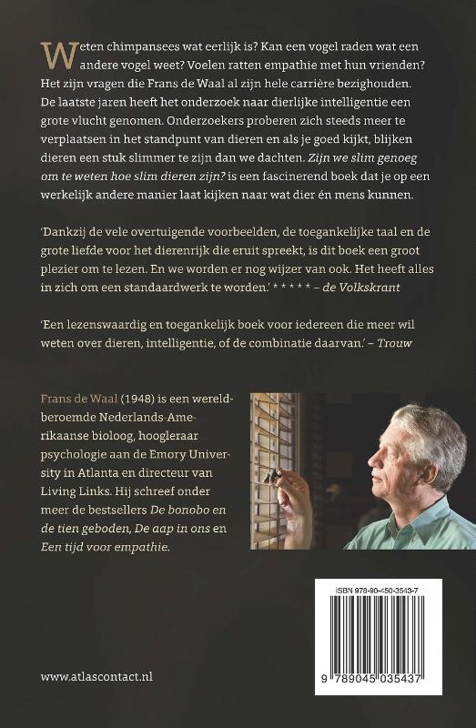 Zijn we slim genoeg om te weten hoe slim dieren zijn achterkant