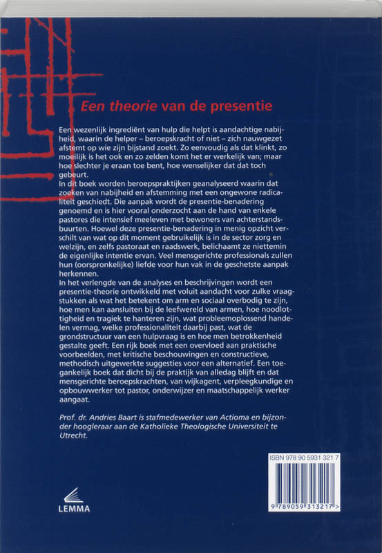 Theorie van de presentie achterkant