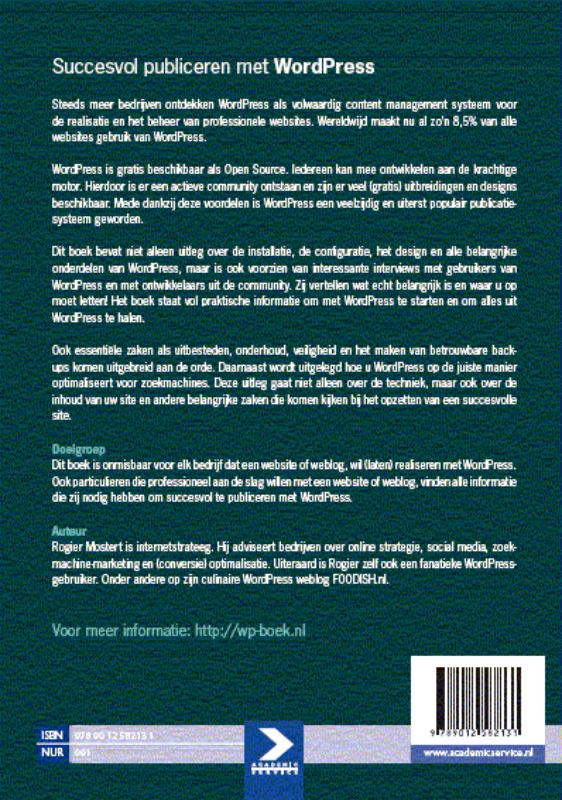 Succesvol publiceren met WordPress achterkant