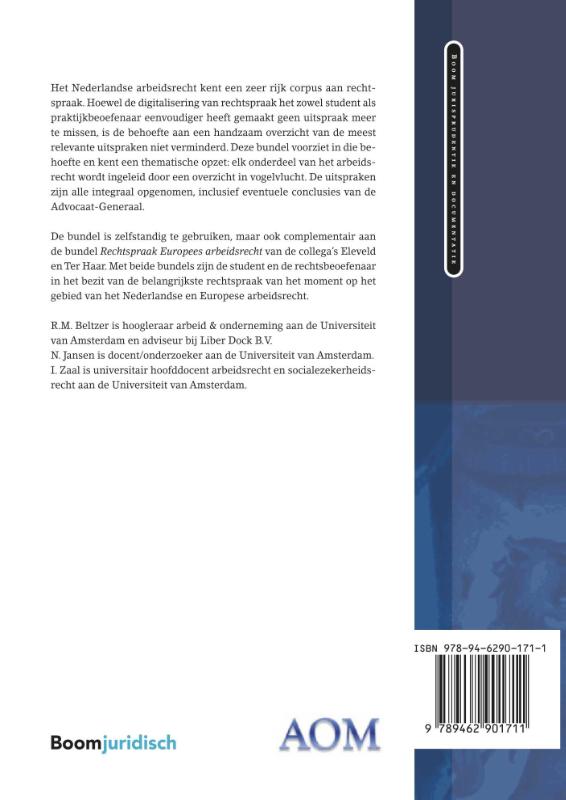 Rechtspraak arbeidsrecht / Boom Jurisprudentie en documentatie achterkant
