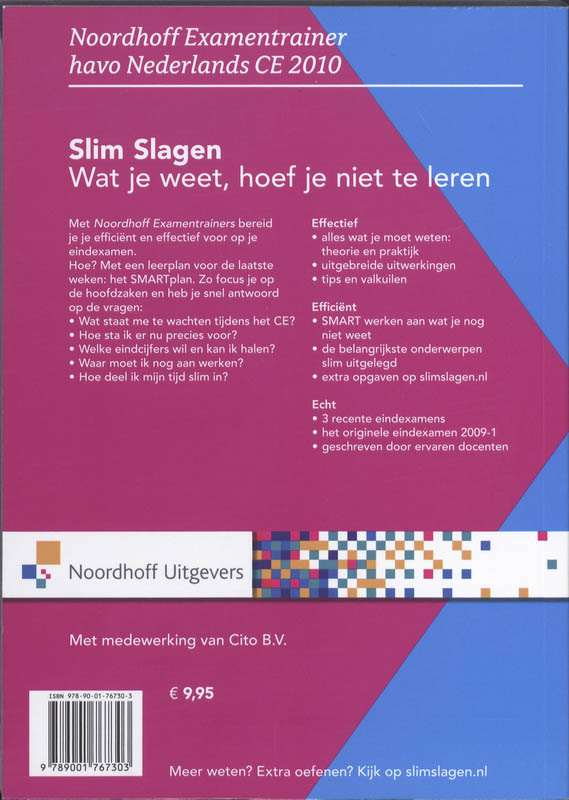 Noordhoff Examentrainer / Havo Nederlands Ce 2010 achterkant