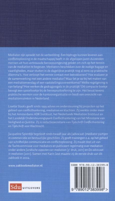 Zakboek voor de mediator achterkant