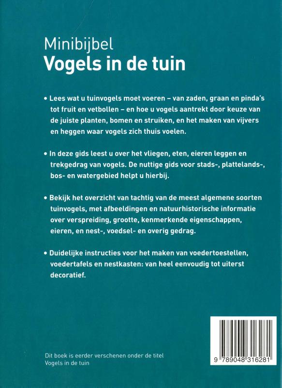 Minibijbel Vogels in de tuin achterkant