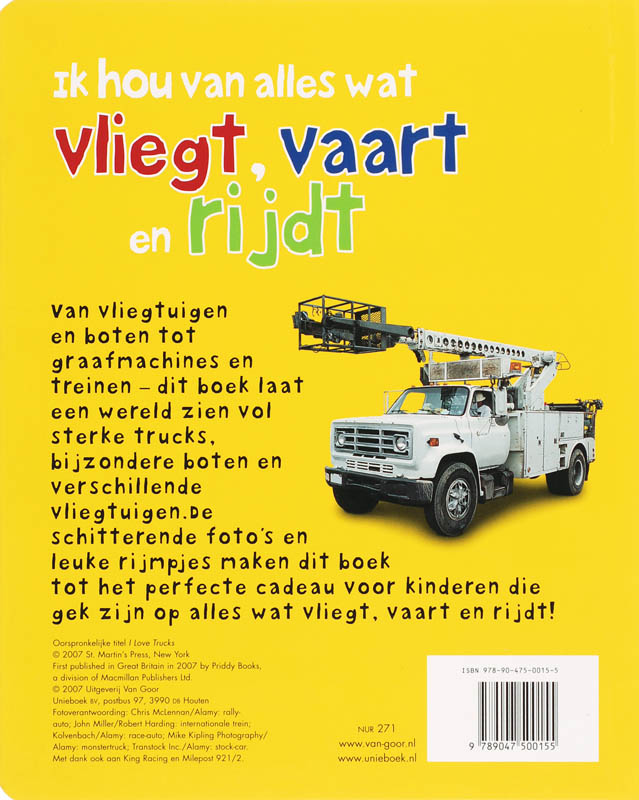 Ik Hou Van Alles Wat Vliegt, Vaart En Rijdt achterkant