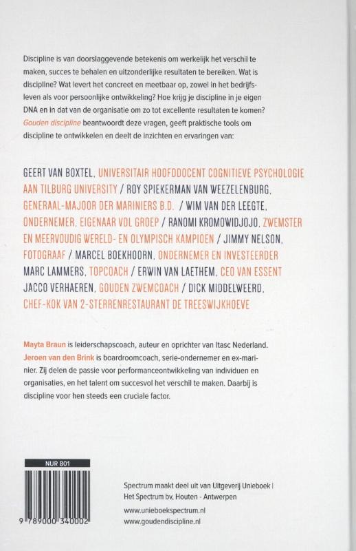 Gouden discipline achterkant