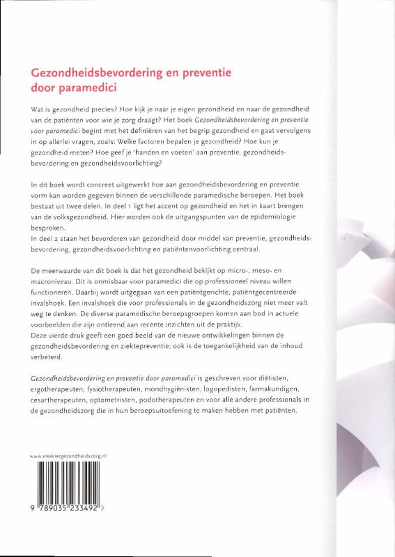 Gezondheidsbevordering en preventie door paramedici achterkant