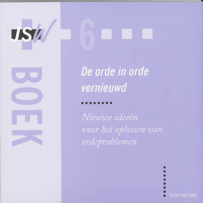 JSW boek De orde in orde vernieuwd / JSW boek / 6