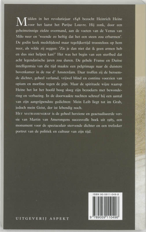 Het matrassengraf achterkant