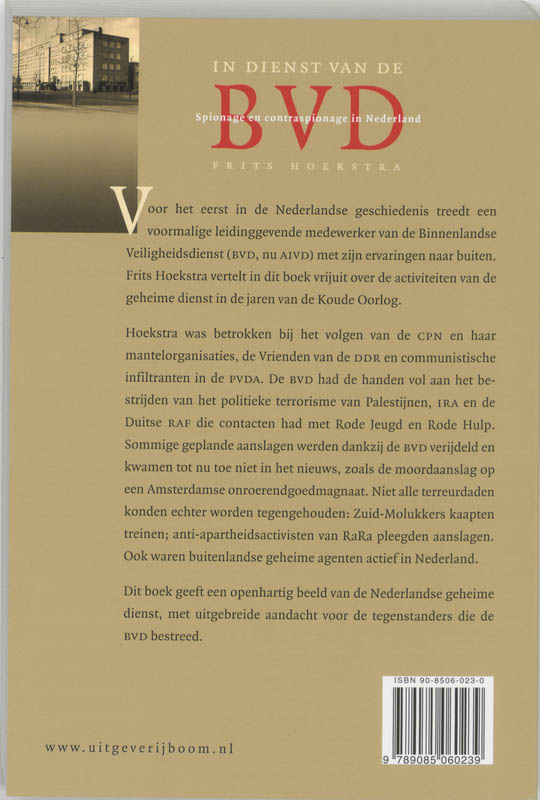 In dienst van de BVD achterkant