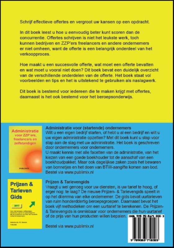 Handboek Offerte achterkant