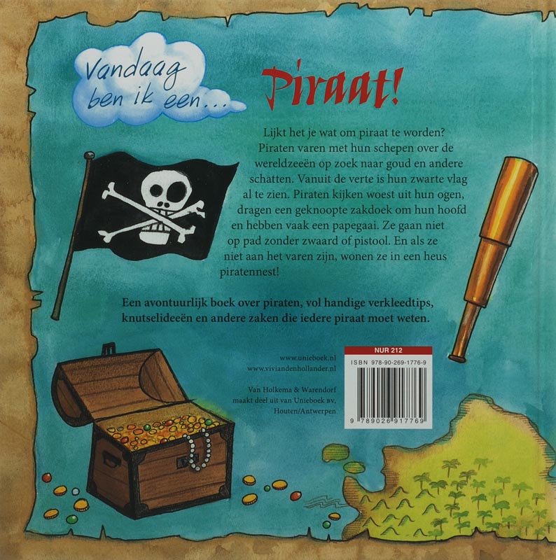 Vandaag Ben Ik Een Piraat achterkant