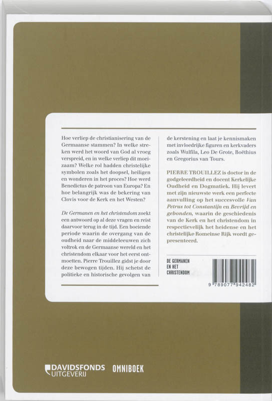De Germanen en het Christendom achterkant