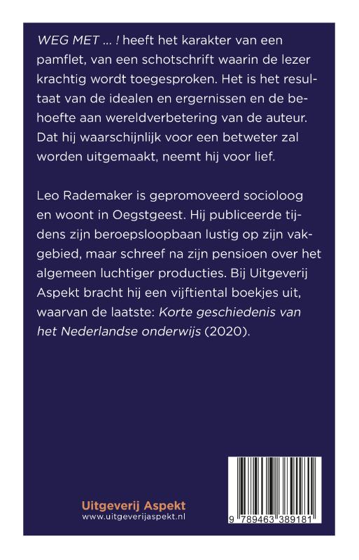 Weg met...! achterkant