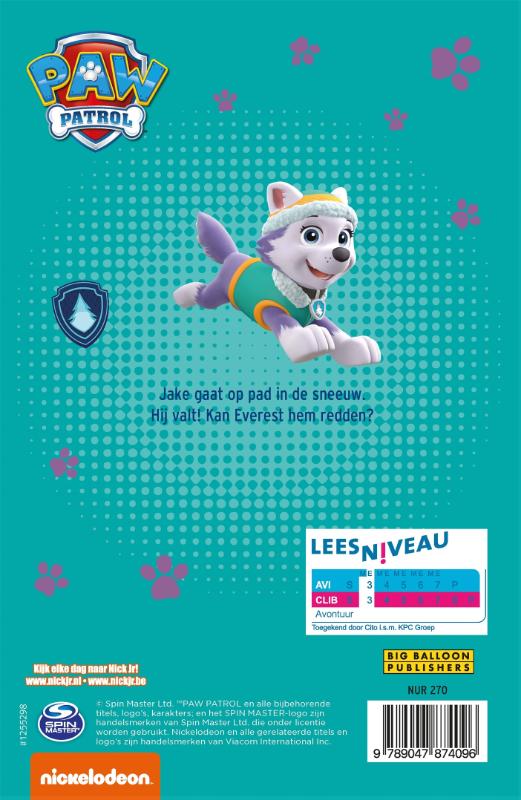 AVI - PAW Patrol, Everest redt de dag / Ik leer lezen! achterkant